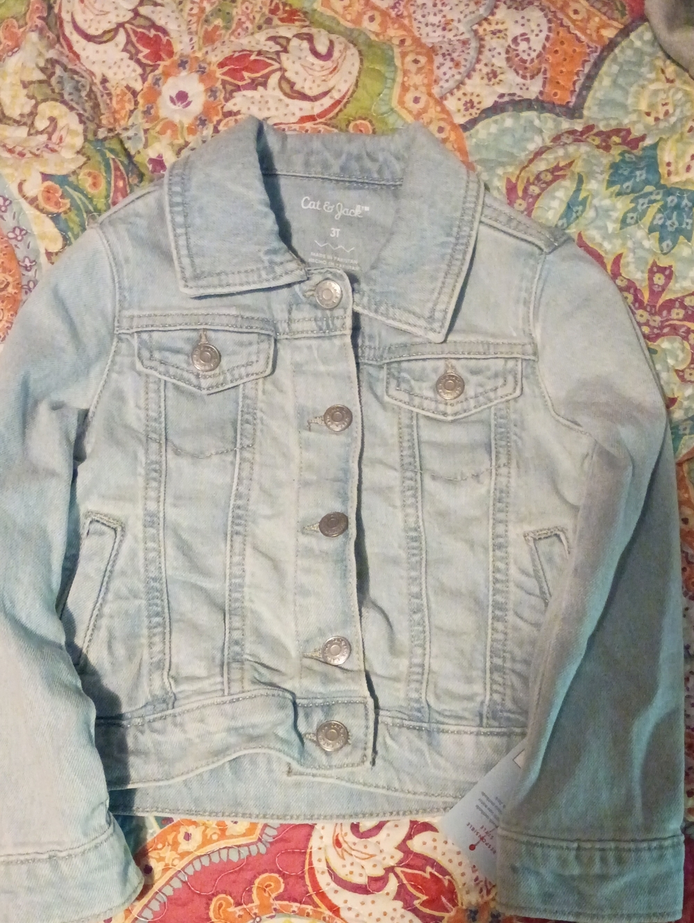 Cat & Jack Light Wash Denim Jacket in Light Blue